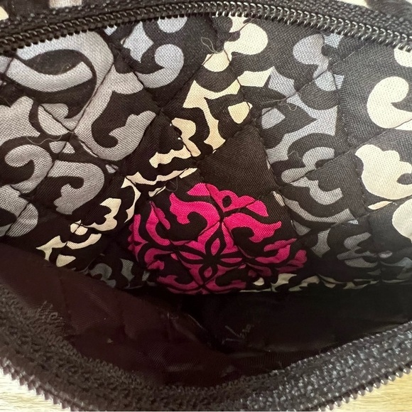 VERA BRADLEY Canterberry Magenta XL Duffle Bag Black Hot Pink 2013 Travel - Picture 4 of 14